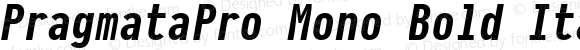 PragmataPro Mono Bold Italic
