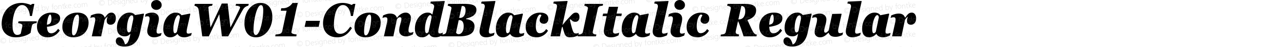 GeorgiaW01-CondBlackItalic Regular