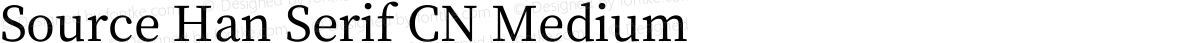 Source Han Serif CN Medium