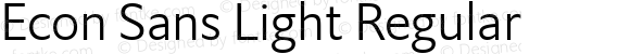 Econ Sans Light Regular