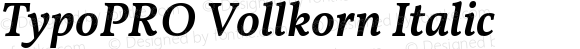 TypoPRO Vollkorn Medium Italic