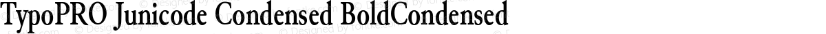 TypoPRO Junicode Condensed BoldCondensed