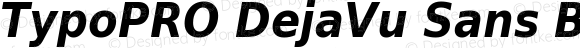 TypoPRO DejaVu Sans Condensed Bold Oblique