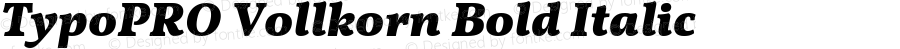 TypoPRO Vollkorn Bold Italic