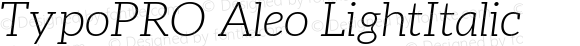 TypoPRO Aleo LightItalic