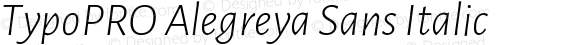 TypoPRO Alegreya Sans Light Italic