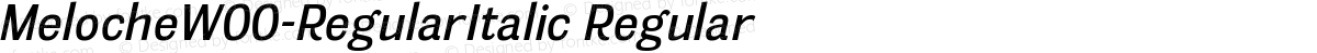 MelocheW00-RegularItalic Regular