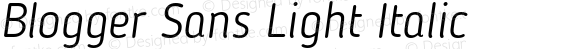 Blogger Sans Light Italic