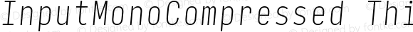 InputMonoCompressed Thin Italic