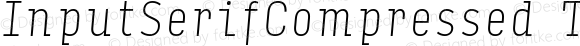 InputSerifCompressed Thin Italic