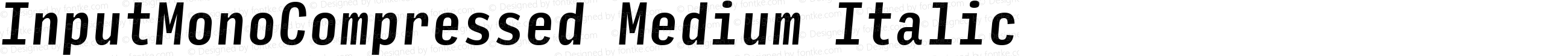 InputMonoCompressed Medium Italic