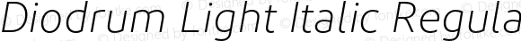 Diodrum Light Italic Regular