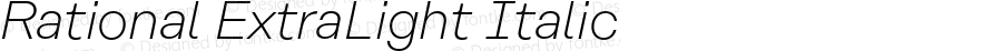 Rational ExtraLight Italic