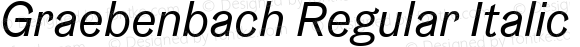 Graebenbach Regular Italic