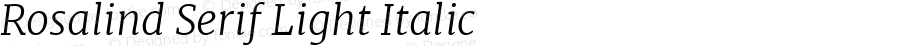 Rosalind Serif Light Italic