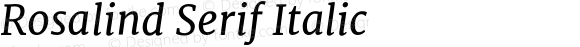 Rosalind Serif Italic
