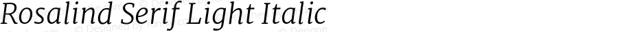 Rosalind Serif Light Italic