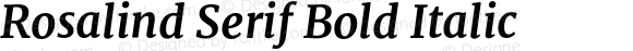 Rosalind Serif Bold Italic