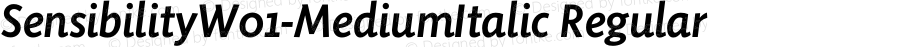 SensibilityW01-MediumItalic Regular