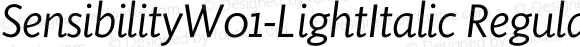 SensibilityW01-LightItalic Regular