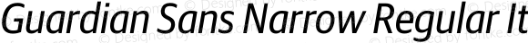 Guardian Sans Narrow Regular Italic