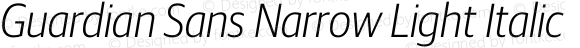 Guardian Sans Narrow Light Italic