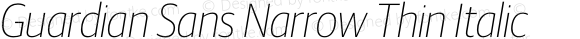 Guardian Sans Narrow Thin Italic