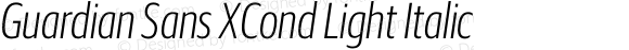Guardian Sans XCond Light Italic