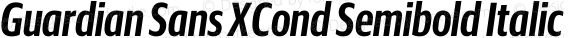 Guardian Sans XCond Semibold Italic