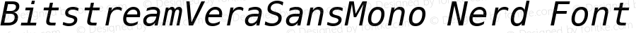 BitstreamVeraSansMono Nerd Font Oblique