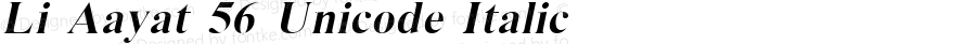 Li Aayat 56 Unicode Italic