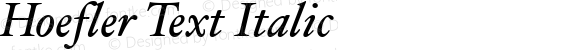 Hoefler Text Italic