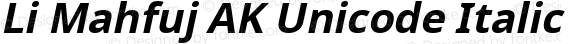 Li Mahfuj AK Unicode Italic