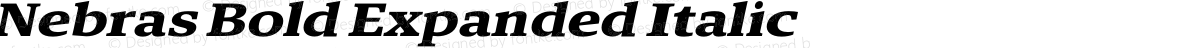 Nebras Bold Expanded Italic