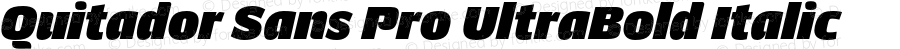 Quitador Sans Pro UltraBold Italic