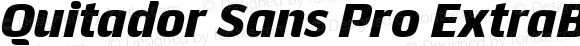 Quitador Sans Pro ExtraBold Italic