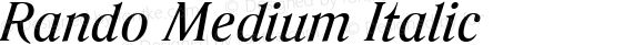 Rando Medium Italic