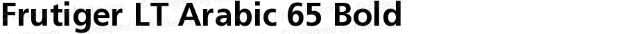 Frutiger LT Arabic 65 Bold