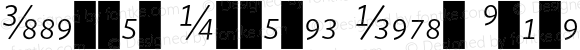 Whitney Numeric Light Italic