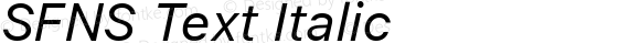 SFNS Text Italic