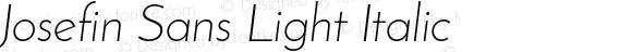 Josefin Sans Light Italic