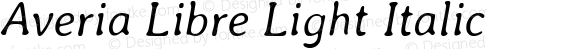 Averia Libre Light Italic