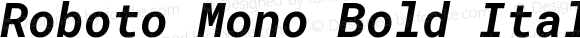 Roboto Mono Bold Italic