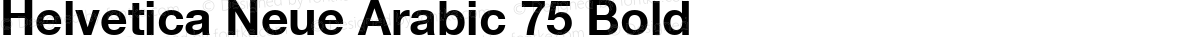 Helvetica Neue Arabic 75 Bold