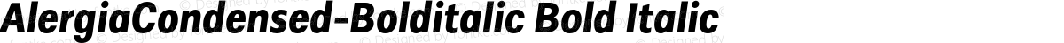 AlergiaCondensed-Bolditalic Bold Italic