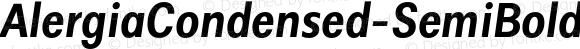 AlergiaCondensed-SemiBolditalic Bold Italic
