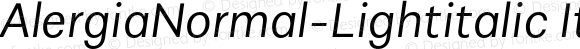 AlergiaNormal-Lightitalic Italic