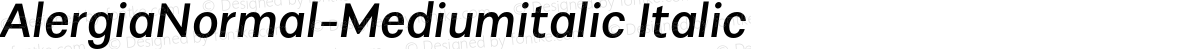 AlergiaNormal-Mediumitalic Italic