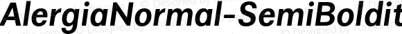 AlergiaNormal-SemiBolditalic Bold Italic