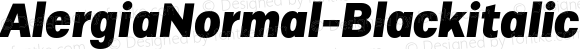 AlergiaNormal-Blackitalic Bold Italic